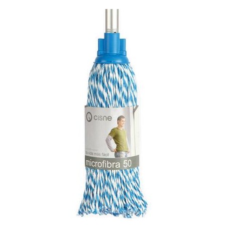 FREGONA MICROFIBRA Nº 50 AZUL-BLANCO